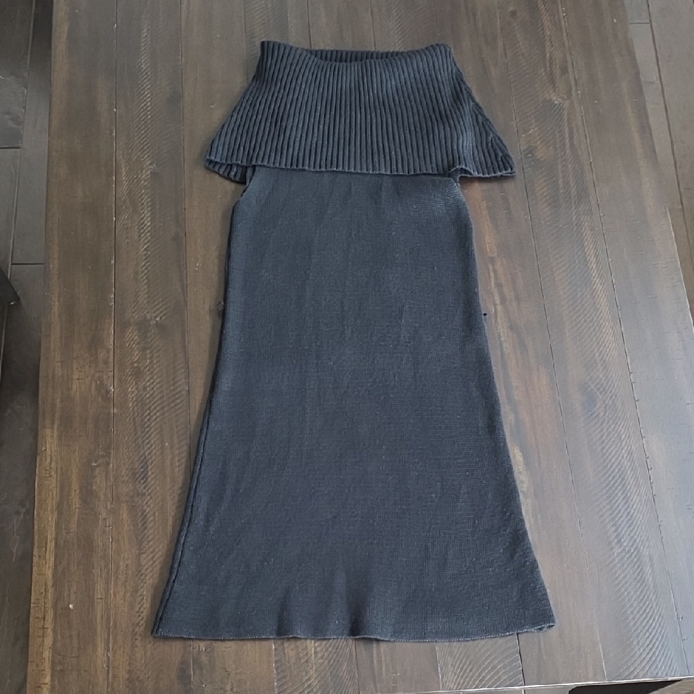 Alice + Olivia Chunky Cowl Neck Sleeveless Sweater Mini Dress Silk Cashmere Sz 6